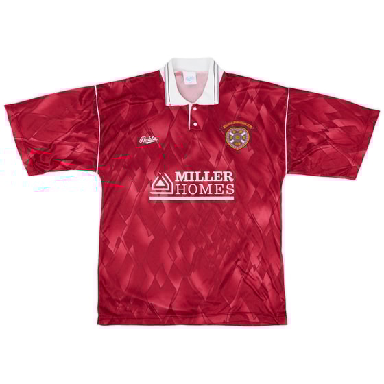 1990-91 Hearts Home Shirt - 8/10 - (M)