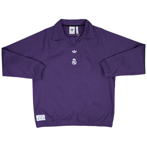 2024-25 Real Madrid adidas Originals Terrace Icons Drill Sweat Top