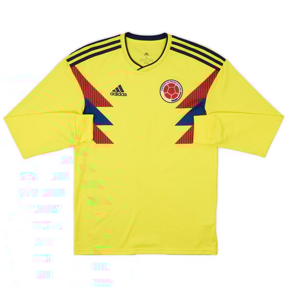 2018-19 Colombia Home L/S Shirt - 9/10 - (S)