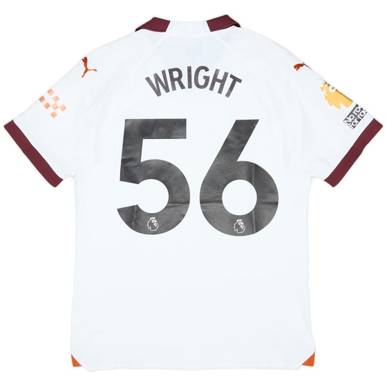 2023-24 Manchester City Match Issue Away Shirt Wright #56