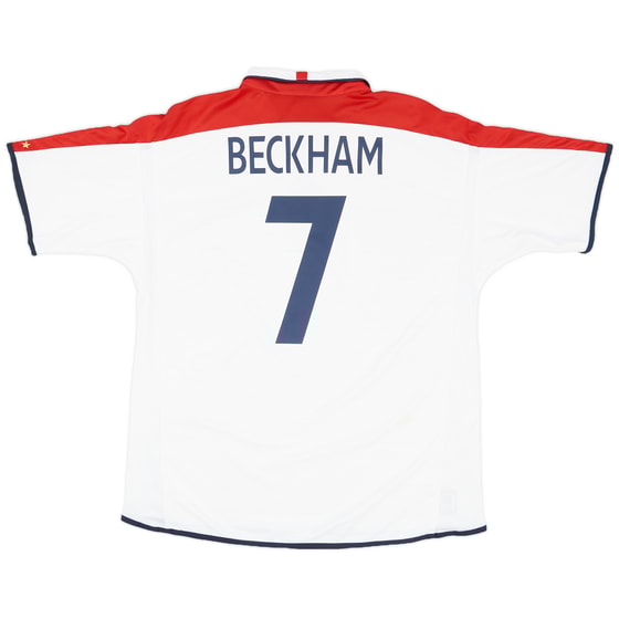 2003-05 England Home Shirt Beckham #7 - 6/10 - (XXL)