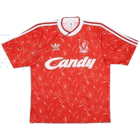 1989-91 Liverpool Home Shirt - 6/10 - (M)