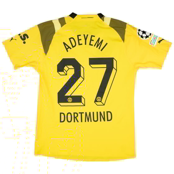 2022-23 Dortmund Match Issue Champions League Home Shirt Adeyemi #27