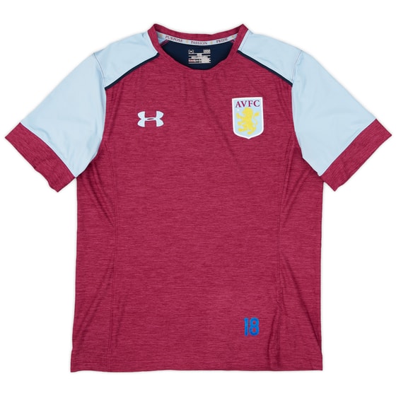 2016-17 Aston Villa Player Issue Under Armour Training Shirt #18 - 8/10 - (L)