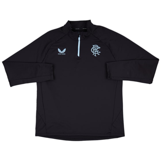 2024-25 Rangers Castore 1/4 Zip Training Top - 9/10 - (XXL)