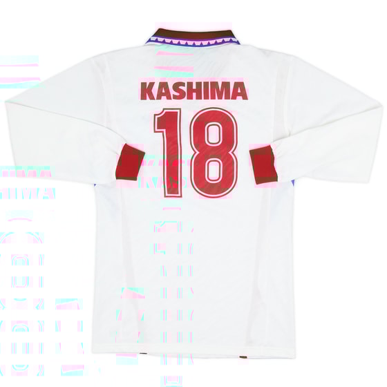 1992-93 Kashima Antlers Away L/S Shirt #18 - 9/10 - (XL.Boys)