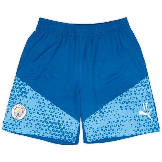 2023-24 Manchester City Player Issue Training Shorts #17 (De Bruyne) - As New - (L)