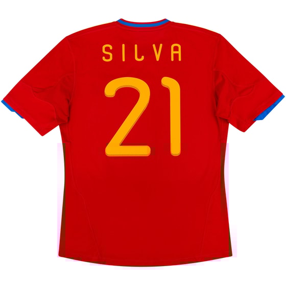 2009-10 Spain Home Shirt Silva #21