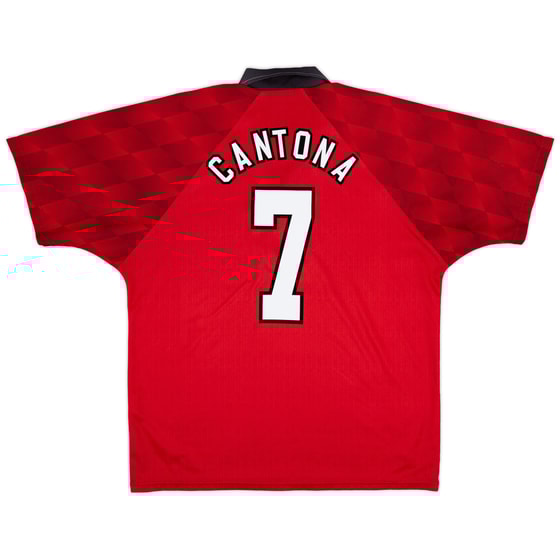 1996-98 Manchester United Home Shirt Cantona #7 - 5/10 - (XL)