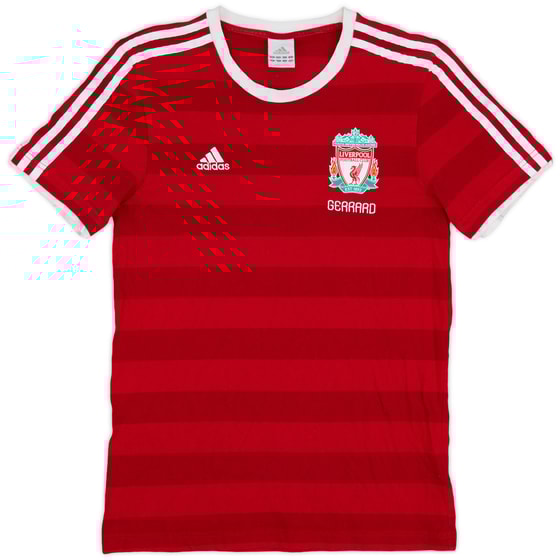 2010-11 Liverpool adidas Gerrard #8 Cotton Tee #8 - 7/10 - (S)