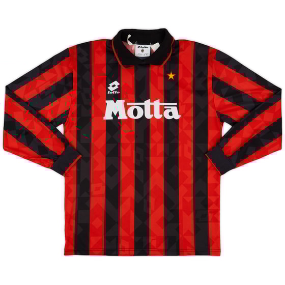 1994-95 AC Milan Home L/S Shirt - 9/10 - (L)