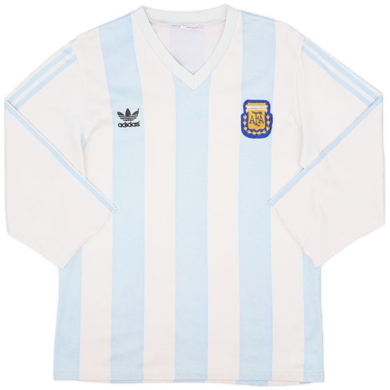 1990-91 Argentina Home L/S Shirt - 4/10 - (XL)
