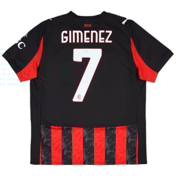 2025-26 AC Milan Home Shirt Gimenez #7