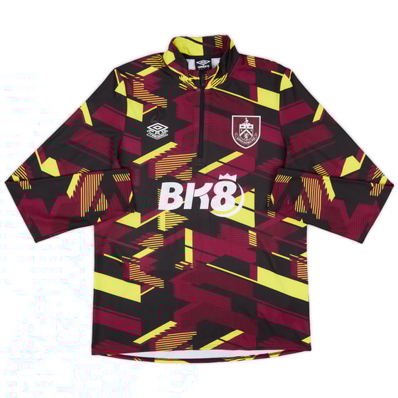 2023-24 Burnley Player Issue 1/4 Zip Pre-Match Top - 5/10 - (L)