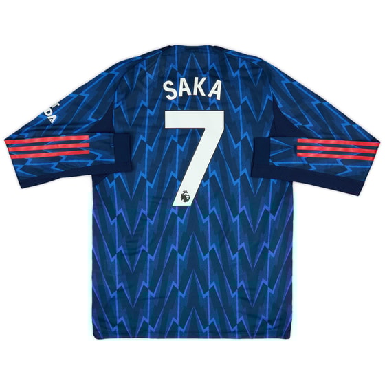 2025-26 Arsenal Authentic Away L/S Shirt Saka #7