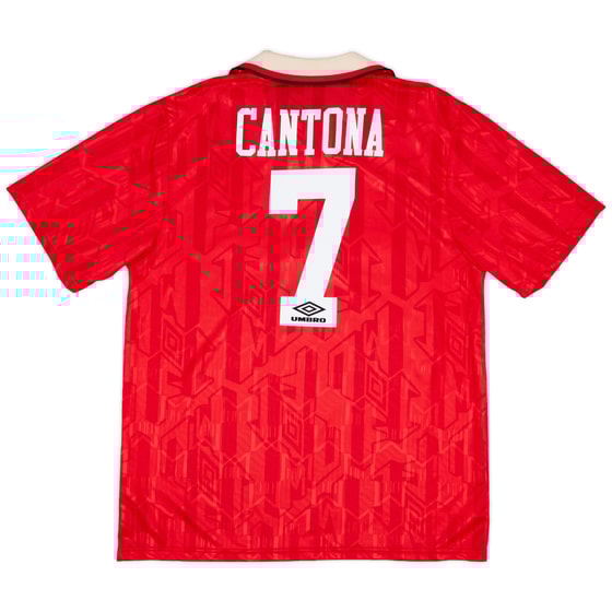 1992-94 Manchester United Home Shirt Cantona #7 - 7/10 - (XL)