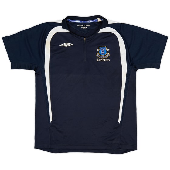 2008-09 Everton Umbro 1/4 Zip Polo Shirt - 8/10 - (L.Boys)