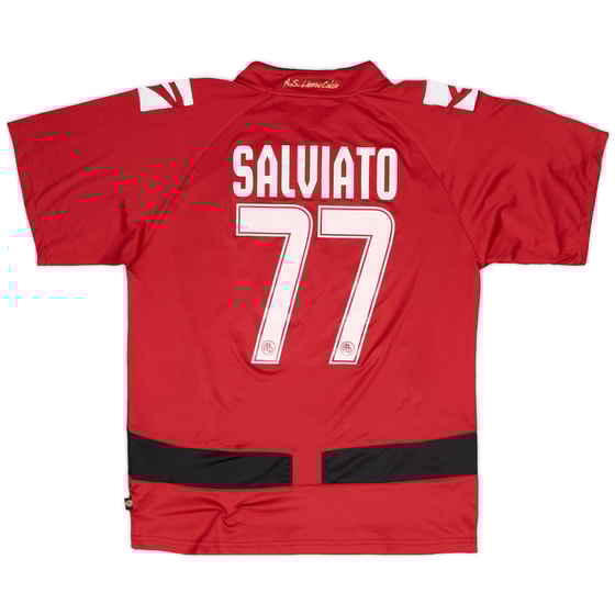 2010-11 Livorno Match Worn Home Shirt Salvato #77