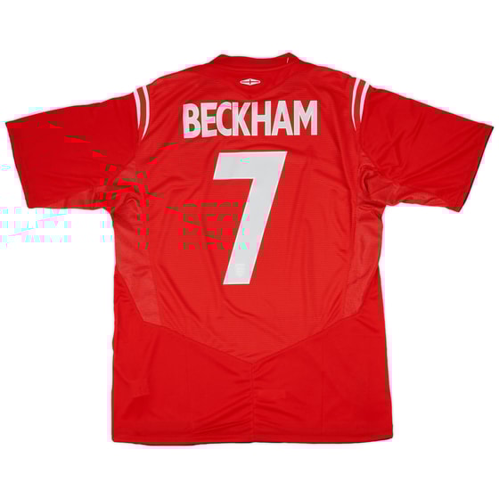 2004-06 England Away Shirt Beckham #7 (L)