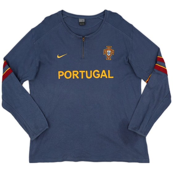 2002-03 Portugal Nike 1/4 Zip Sweat Top - 7/10 - (XL)