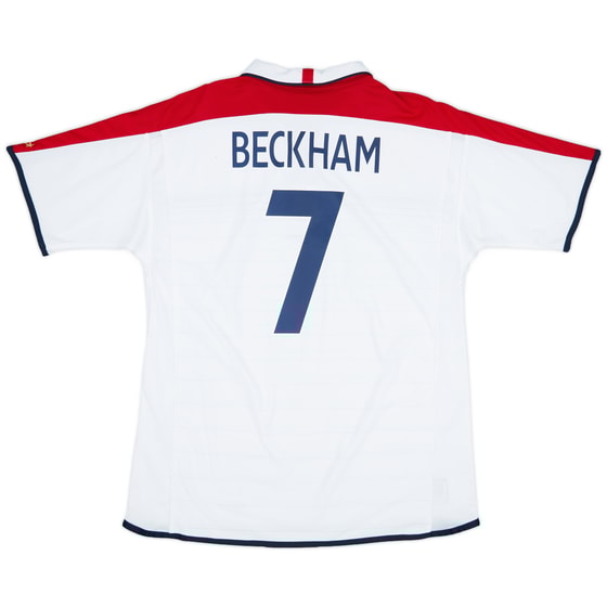 2003-05 England Home Shirt Beckham #7 - 6/10 - (XL)