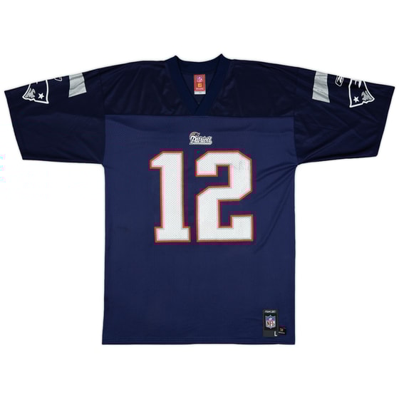 2007 New England Patriots Brady #12 Reebok Replica Home Jersey - 7/10 - (L)