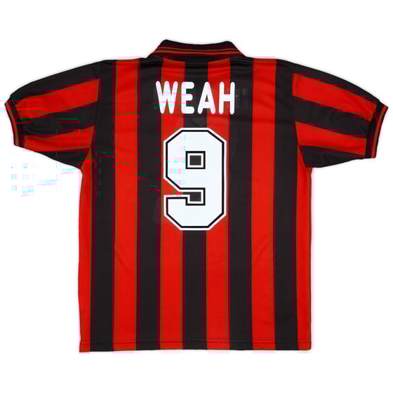 1996-97 AC Milan Home Shirt Weah #9 - 7/10 - (M)