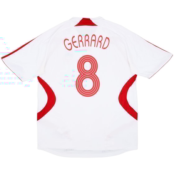2007-08 Liverpool Away Shirt Gerrard #8 - 8/10 - (XL)