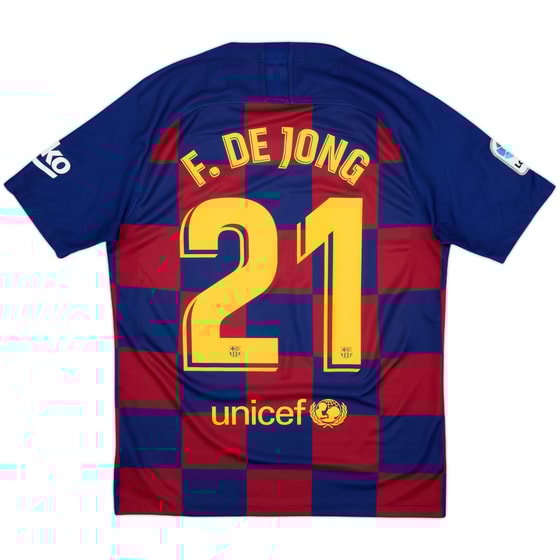 2019-20 Barcelona Home Shirt F.De Jong #21 - 8/10 - (M)