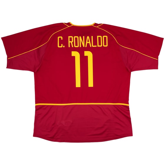 2002-04 Portugal Home Shirt C.Ronaldo #11 - 9/10 - (XXL)