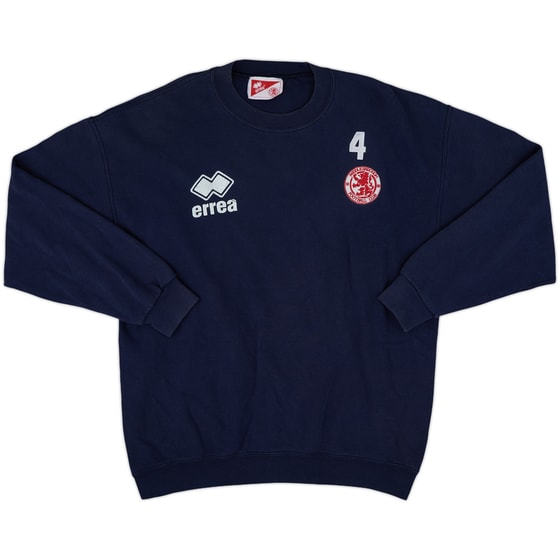 1996-97 Middlesbrough Errea Player Issue Sweat Top #4 - 6/10 - (XXL)