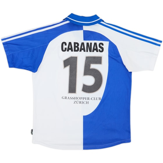 2000-01 Grasshoppers Home Shirt Cabanas #15 - 7/10 - (XL.Boys)