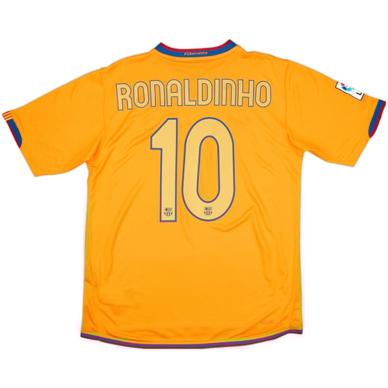 2006-08 Barcelona Away Shirt Ronaldinho #10 - 8/10 - (M)