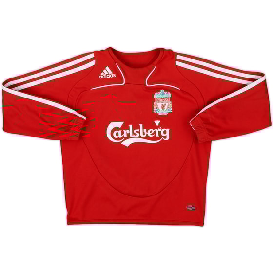 2008-09 Liverpool adidas Sweat Top - 7/10 - (7-8 Years)