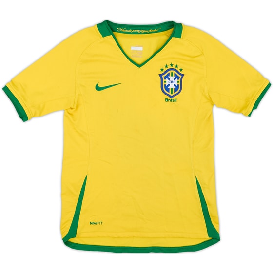 2008-10 Brazil Home Shirt - 6/10 - (6-8 Years)