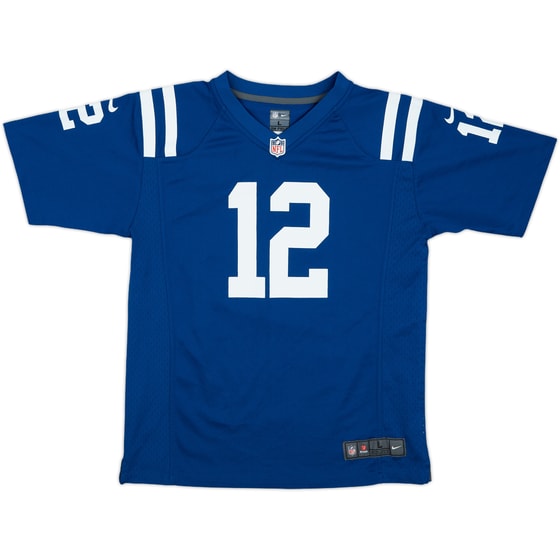 2012-16 Indianapolis Colts Luck #12 Nike Game Home Jersey - 9/10 - (L.Boys)