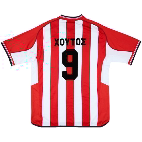 2002-03 Olympiakos Home Shirt Choutos #9 - 9/10 - (XL)