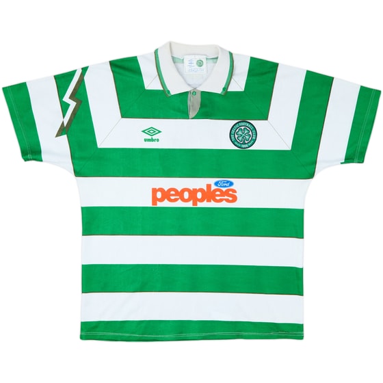 1991-92 Celtic Home Shirt #6 - 7/10 - (XL)