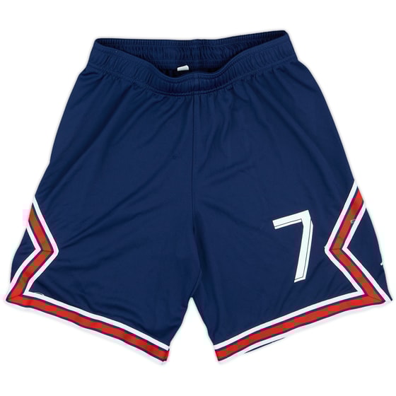 2021-22 Paris Saint-Germain Home Shorts #7 (Mbappe) - 7/10 - (M)