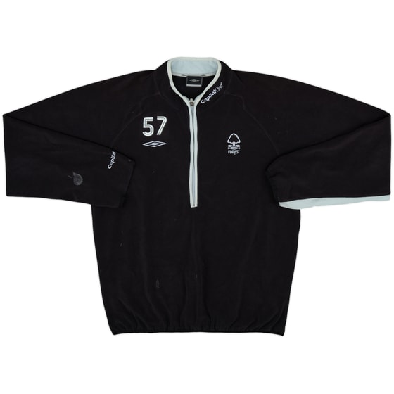 2006-07 Nottingham Forest Player Issue Umbro 1/2 Zip Fleece Jacket #57 - 8/10 - (L)