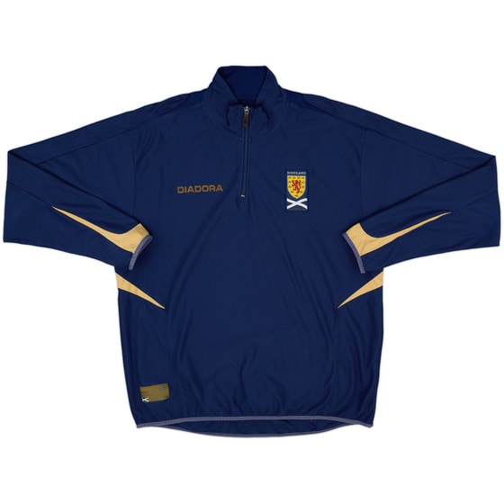 2006-07 Scotland Diadora 1/4 Zip Sweat Top - 8/10 - (M)