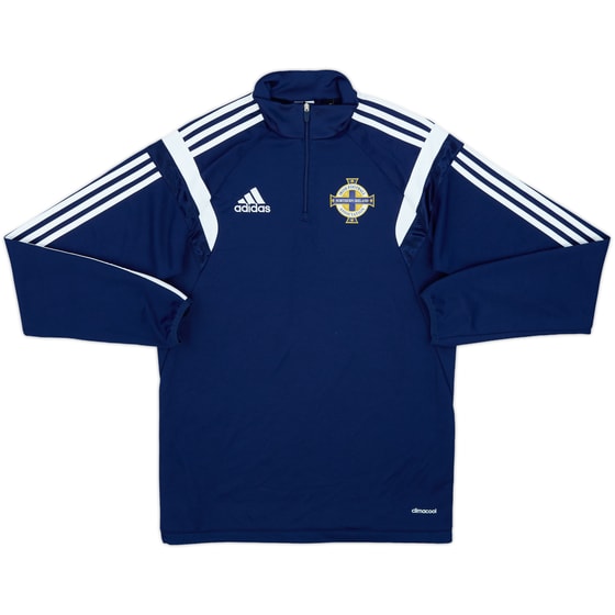 2014-15 Northern Ireland adidas 1/4 Zip Drill Top - 9/10 - (S)