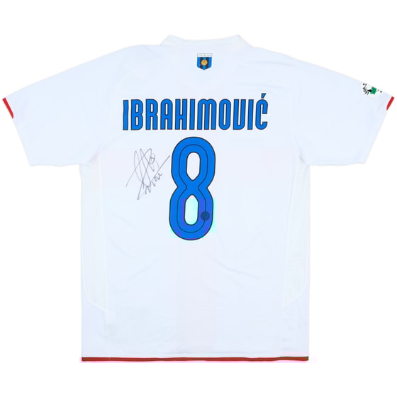 2007-08 Inter Milan Signed Centenary Away Shirt Ibrahimovic #8