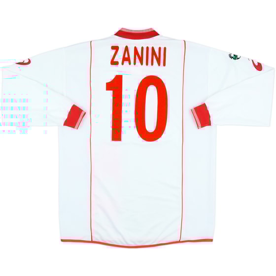 2002-03 Triestina Match Issue Away L/S Shirt Zanini #10