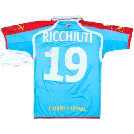 2010-12 Catania Match Issue Coppa Italia Home Shirt Ricchiuti #19