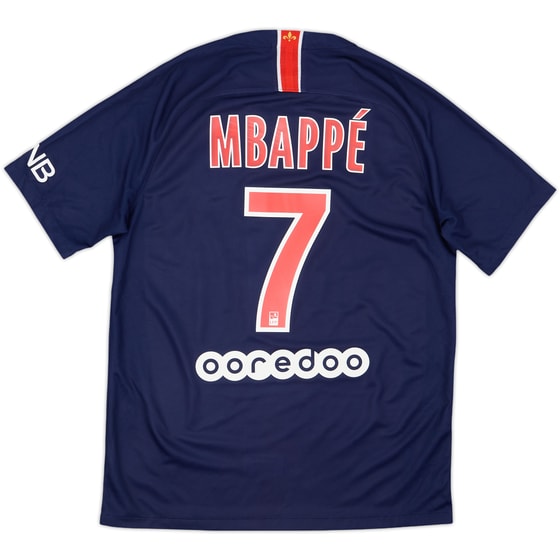 2018-19 Paris Saint-Germain Home Shirt Mbappe #7 - 10/10 - (M)
