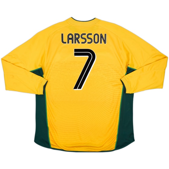 2002-03 Celtic Away L/S Shirt Larsson #7 - 7/10 - (XXL)
