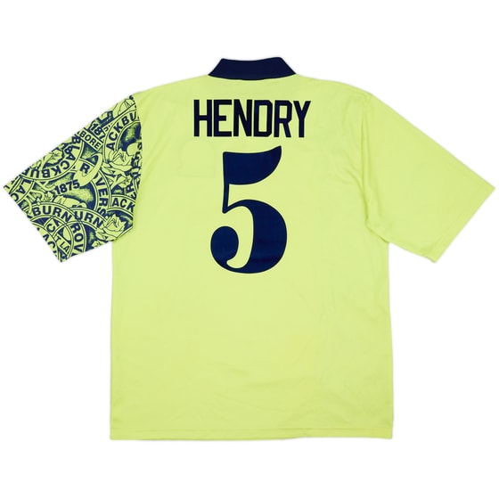 1996-97 Blackburn Away Shirt Hendry #5 - 7/10 - (L)