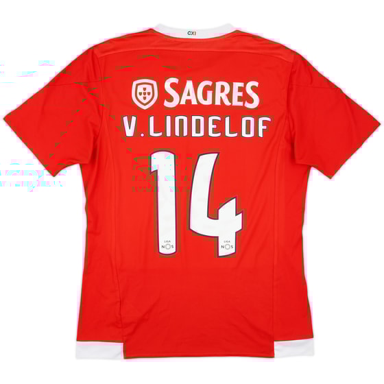 2015-16 Benfica Home Shirt V.Lindelof #14 - 8/10 - (M)
