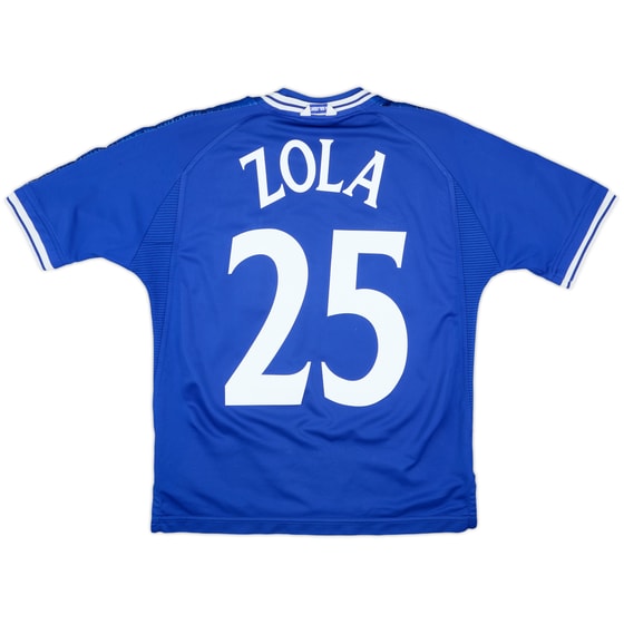 1999-01 Chelsea Home Shirt Zola #25 - 9/10 - (Y)